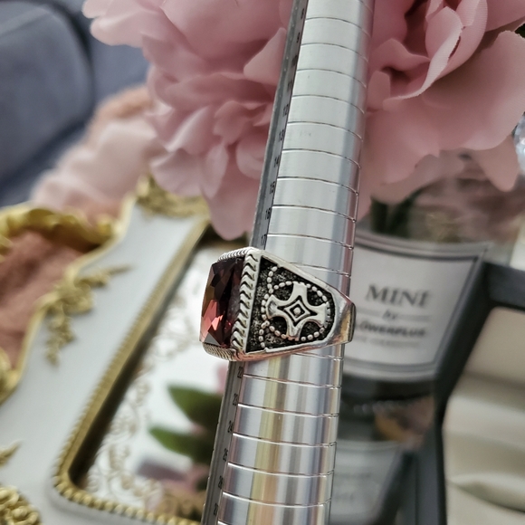 🍷Gorgeous red wine glass stone ring - Picture 5 of 5